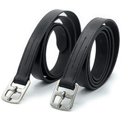 Leather Stirrup Leathers Adults Or Childs Black Brown Color Strong Leather With Soft Finish (54-Inch, Black)