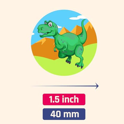 TownStix Dinosaur Stickers Set - 10 Designs, 20 Sheets, 200 Stickers