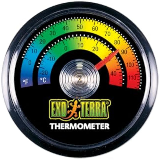 Exo Terra Dial Thermometer, Black & Gray