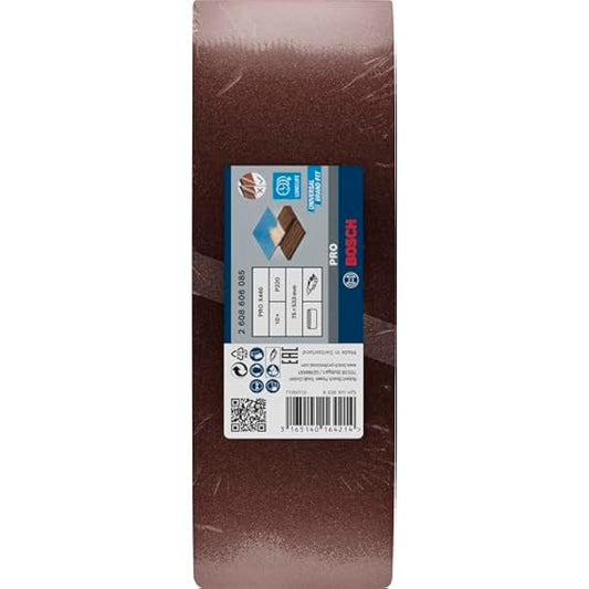 Bosch 10x PRO Paint on Wood and Hardwood X440 Sanding Belt for Sanders (for Paint on Wood, Hardwood, 75 x 533 mm, Grit 220, Professional Accessory Belt Sander)
