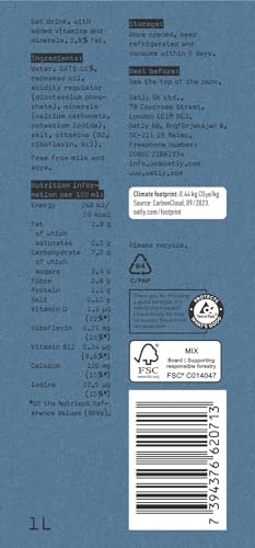 Oatly Whole Oat Drink 1 Litre (Pack of 6)
