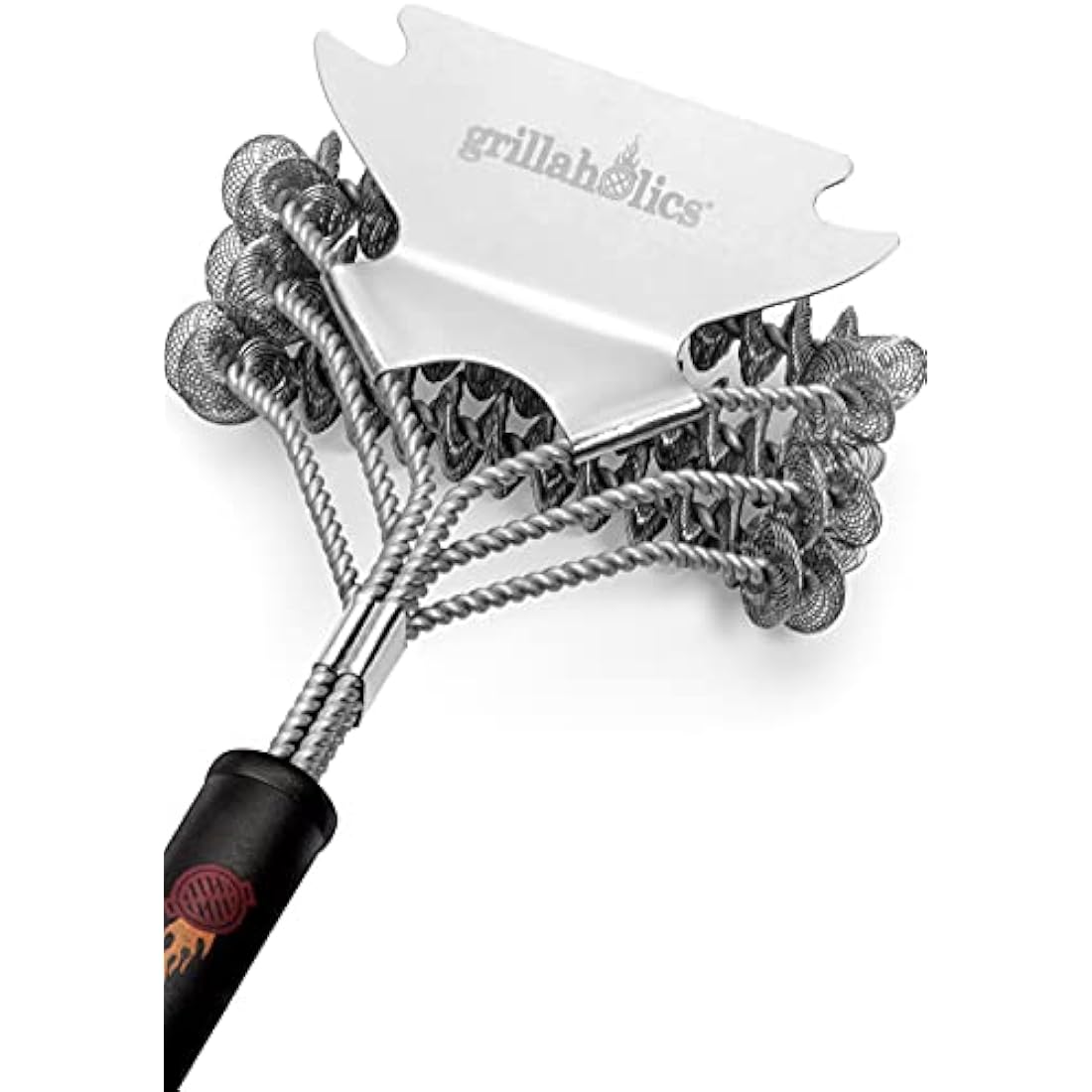 Grillaholics Bristle Free BBQ Brush - Safe Barbecue Grill Cleaning Brush With No Metal Wire Bristles