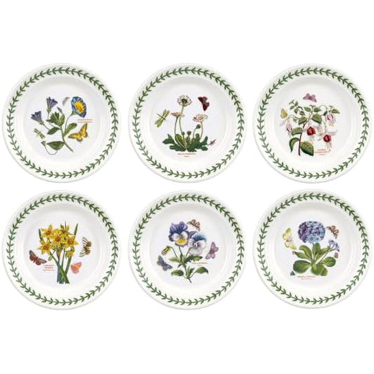 Portmeirion Home & Gifts BG05082 Botanic Garden Side Plates 16.5cm - Set of 6, White