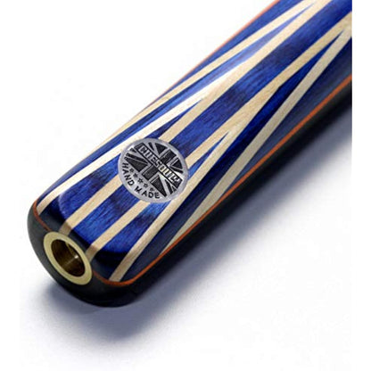 CUESOUL 57" Handcraft 3/4 Jointed Ebony Snooker Cue with Union Jack Flag Design