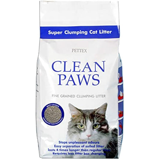 Pettex Clean Paws Super Clumping Ultra Cat Litter 15 kg, clear