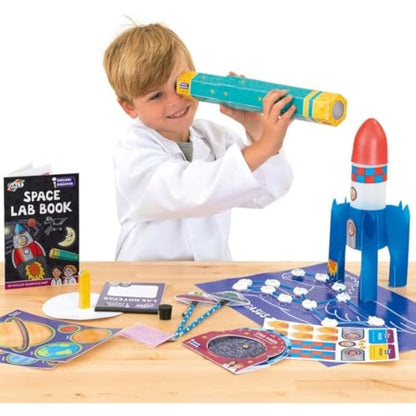 Galt Space Lab -Explore and Discover STEM Craft Kits for Kids, 12 Fun Experiments and Guide - Create Constellations, Launch a Rocket and More - Girls and Boys Childrens Science Set - Ages 6 Years Plus