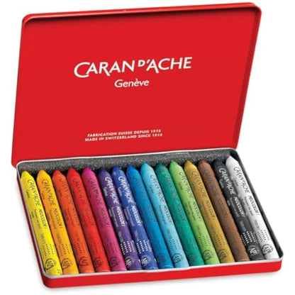 Caran Dache Metal tin with 15 Assorted Colours