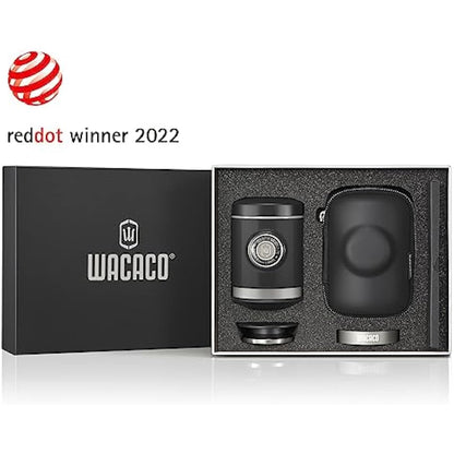 WACACO Picopresso Portable Espresso Maker Bundled with Protective Case, Pro-level Specialty Coffee Machine, Compatible Ultra-fine Grind, Manually Operated Travel Coffee Maker