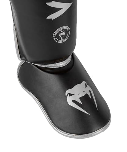 Venum, Challenger Standup Shin Guards, Men's, L, Black/Silver