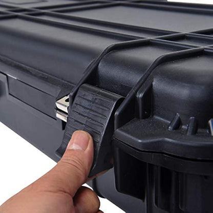 MEIJIA Portable Rolling Waterproof All Weather Hard Rifle Case with Wheels,Customizable Fit Foam Included