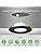 ALUSSO LIGHTING LED Recessed Ceiling Lights 6W 540lm, Ø68mm Black Downlight for Ceiling, Dimmable 3CCT Warm White 3000K Neutral White 4000K Cool White 6500K, IP44 Spotlights for Bathroom, 6Pack