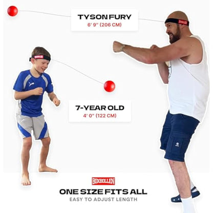 Boxbollen Original with App, Used by Celebrities - MMA Gear Boxing Ball - Boxing Reflex Ball with Adjustable Strap - Interactive Boxball App Integration - 1 Pack