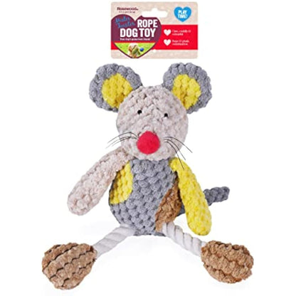 Rosewood Molly Mouse Dog Toy - Soft Squeaky Plush Toy for Small Dogs and Puppies - Cute Mouse Design for Cuddling and Play - Lightweight, Interactive Toy for Indoor Fun