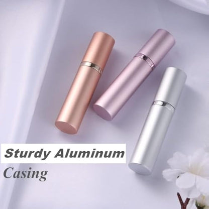 Aurdox Perfume Atomiser Refillable, Portable mini Perfume Spray Bottles Empty Spray, Dispensers, Atomizers with Bottom Pump for Travel, Leak-proof, 5ml/Pastel Violet