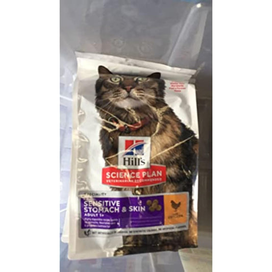 Hills Science Plan Adult Sensitive Stomach And Skin Chicken Dry Cat Food 1.5kg