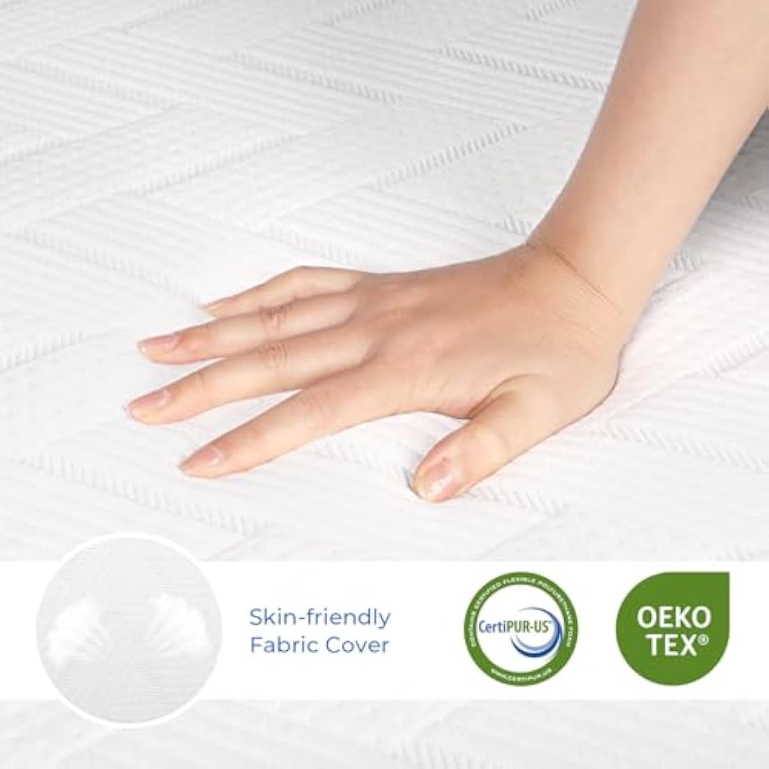 Vesgantti Folding Mattress Double, 10CM Gel Memory Foam Foldable Mattress Tri-fold for Travel, Camping, Guest Bed - 100-Night Trial, CertiPUR-US Certified
