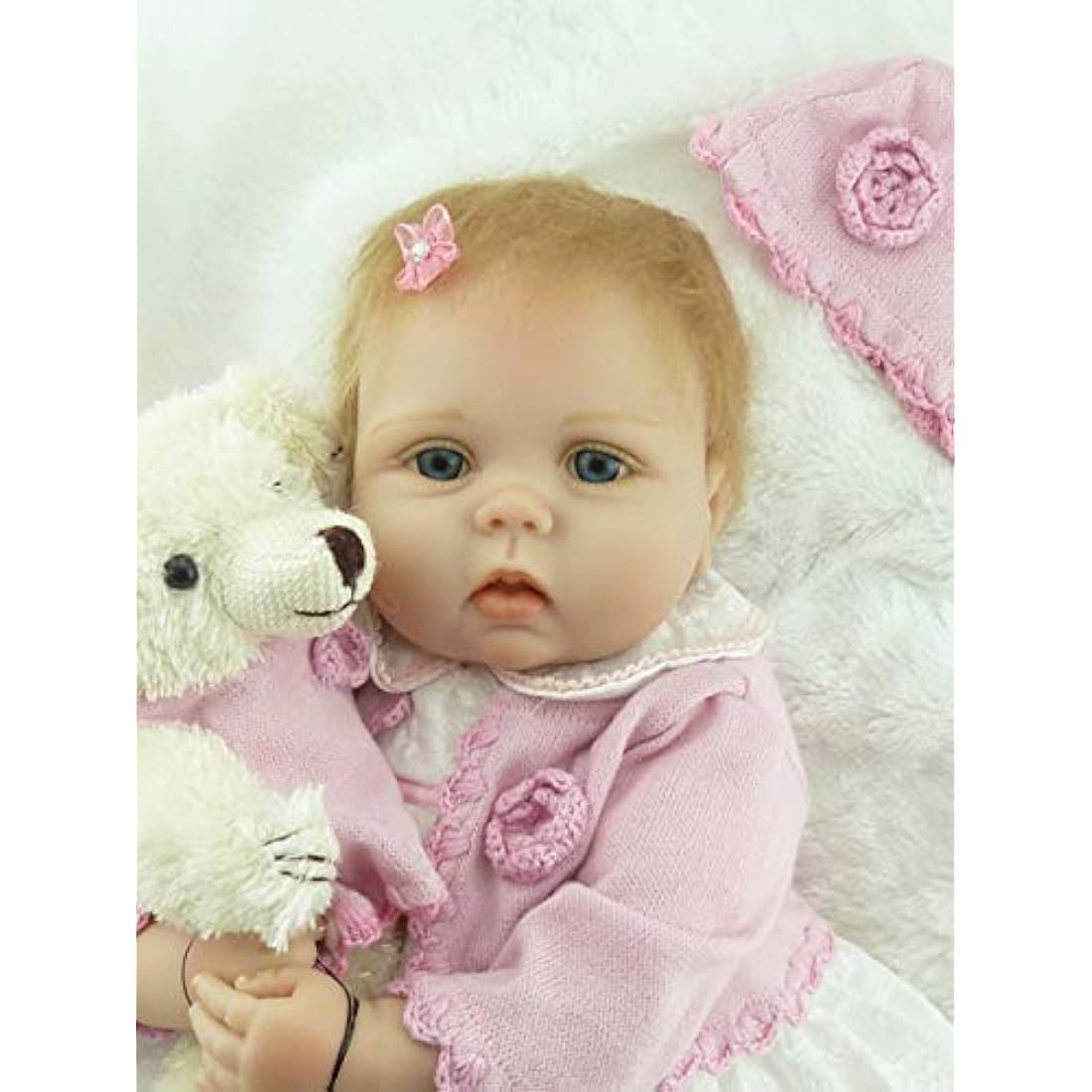 ZIYIUI Lifelike 22inch Reborn Baby Dolls Like a Real Baby Silicone Vinyl Newborn Baby Reborn Dolls Realistic Newborn Baby Dolls(Baby Reborn)