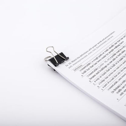 D.RECT Foldback Clips Multi-Purpose Paper Clips Binder Clip Office Clip 25 mm Pack of 12 x 12 Packaging
