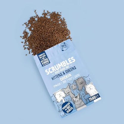Scrumbles Complete Dry Kitten Food, Gluten Free Recipe, 750g,package may vary