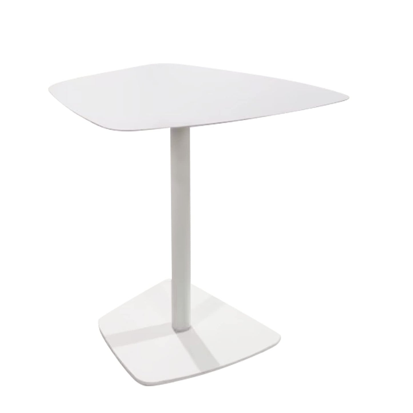 Topower Industrial Side Table, Bedside Table, Sofa Side Table, Small Coffee Table, 19.3 Height, Metal Frame, for Living Room, Bedroom, Verandah, White