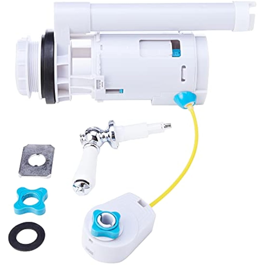 VeeBath Pro Lever Operated Dual Flush Valve Overflow 2 Piece Toilet Cistern WRAS Approved