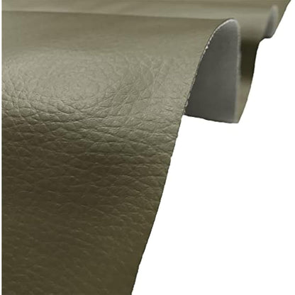 A-Express Grained Faux Leather Fabric Waterproof Heavy Duty Leatherette Vinyl Leathercloth Upholstery Textured Material - Khaki 2 Metres 200cm x 140cm