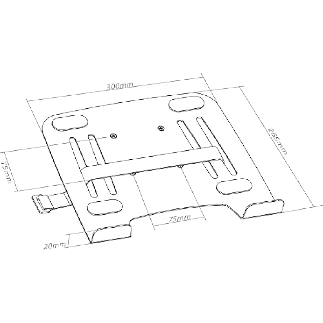 InLine 23162A Laptop Mount with VESA 75 Adapter