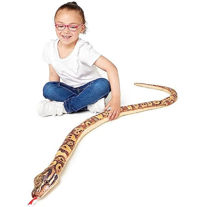 Zappi Co Kids Stuffed Soft Cuddly Plush Snake Toy-Part of Safari Animals Collection, Perfect for Kids (180 cm Length)(Burmese Python)