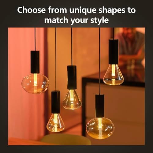 Philips Hue Lightguide ST70 Edison Smart Bulb, White and Color Light, Bluetooth Compatible, Voice Control with Alexa, Apple Home & Google Assistant
