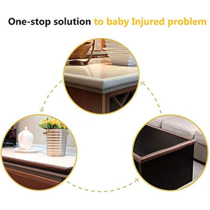 M2cbridge L Shape Extra Thick Furniture Table Edge Protectors Foam Baby Safety Bumper Guard 2 M (Black with 4 Corners)