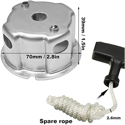 ZAMDOE Recoil Starter Pull Cord Starter for Honda GX100 engines, Replacement 28400-Z0D-V02ZA, 28400-Z0D-V03ZA, with Bolts & Spare Rope & Start Cup
