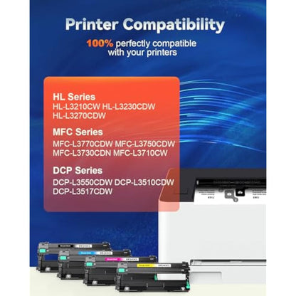 Skydo DR243 DR243CL Drum Unit Compatible for Brother DR-243CL Drum Unit for DCP-L3550CDW HL-L3230CDW DCP-L3510CDW MFC-L3710CW HL-L3210CW MFC-L3750CDW MFC-L3770CDW HL-L3270CDW Printer (4 Pack)