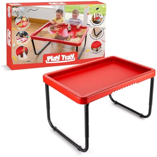 Toyrific Play Tray Activity Table for Kids, Sensory Play, Kids Messy Table, Water and Sand Play, Outdoor and Indoor Use