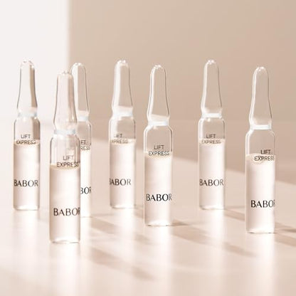 BABOR Lift Express Anti-Aging Serum Ampoules for the Face, for Immediate Anti-Wrinkle Effect, Vegan Formula, 7 x 2 ml Concentrated Ampoules