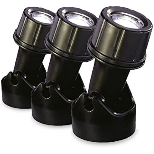 Blagdon Ultra Bright Economical LED Pond and Garden Lights, Fully Submersible, Waterproof, 1 Watt (3 Lights), with Transformer, Cables and Fixings, Black