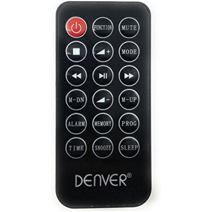 Denver Mini HiFi System CD Player For Home With Speakers - CD Micro System Mains Operated with FM Radio, Clock Radio Alarm, Snooze & Sleep, AUX IN, Remote Control – MCA-230