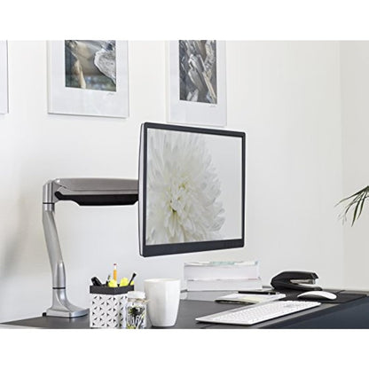 Mount-It! Single Monitor Arm Desk Mount | Gas Spring Monitor Arm | Full Motion Articulating Height Adjustable | Fits 21 22 23 24 27 30 32 Inch VESA Compatible Computer Screen | Clamp and Grommet Base