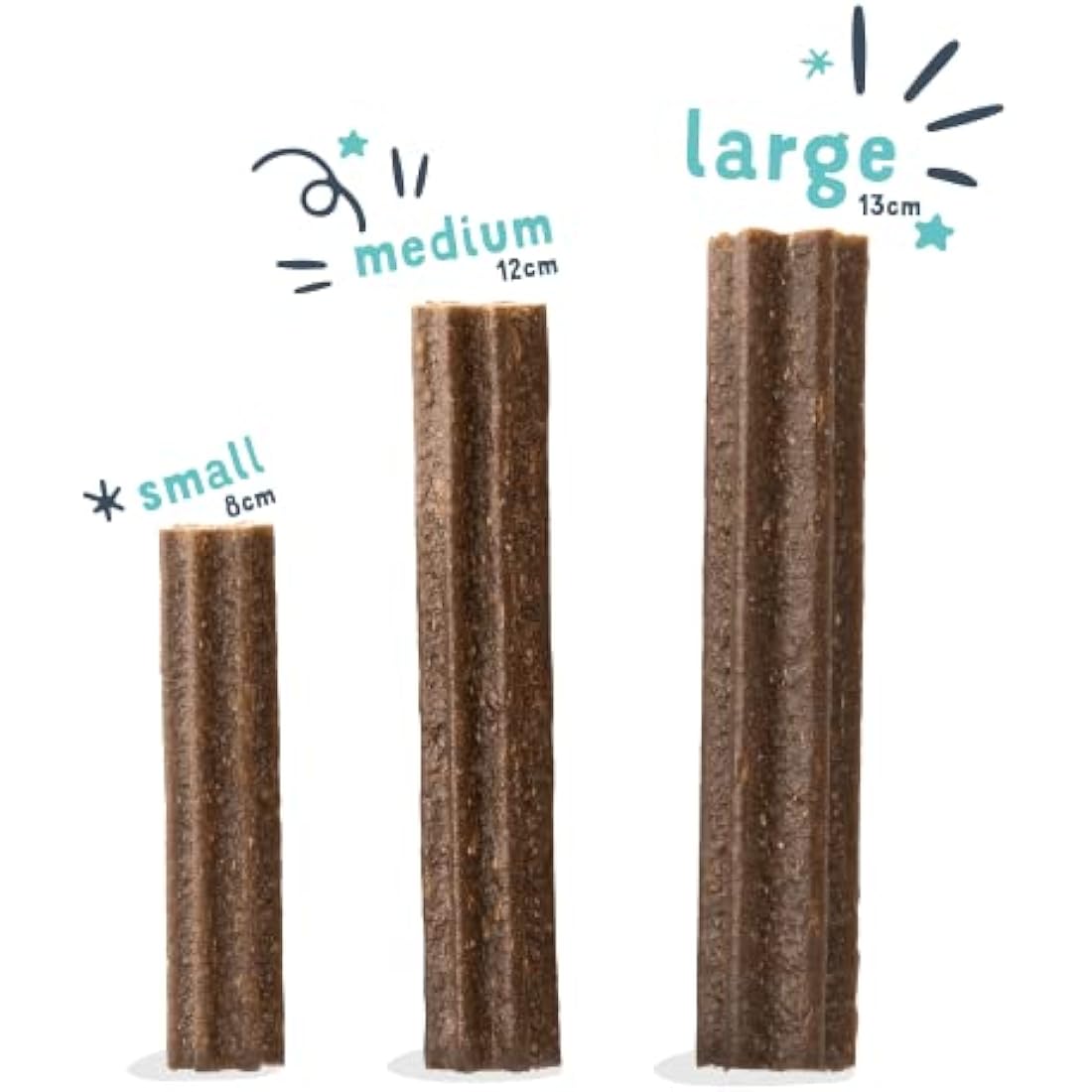 Edgard Cooper Treats Dental Stick, Large - Eucalyptus & Apple - (8 x 7 stick pack), Natural Dog Chew Sticks, Dental Hygiene, One per Day, Low Calorie, Long Chewing, Fresh Breath