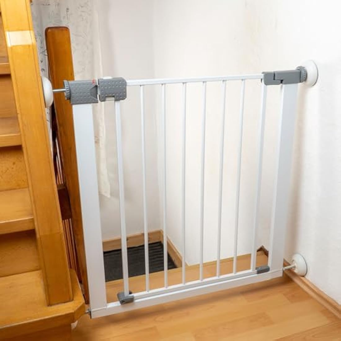 Stair Gate Wall Protector Pads, 4 pcs, White, for max. Ø 1.61" Pressure Screw Heads, Protect Walls and Doorways from Children and Pet Gates, Baby Gate Wall Protector, Children Anti Stain Guard Cups
