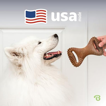 Benebone Indestructible Dental Dog Chew Toy for Aggressive Chewers, Long Lasting Tough Boredom Breaker for Dogs, Real Bacon Flavour, For Small Dogs, Made in the USA.