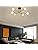 Hudi Fyier Modern Chandelier Light Fixtures, Creative Semi Flush Mount Ceiling Light, Pendant Lighting for Living Room Bedroom Dining Room Kitchen Office (6-Light)