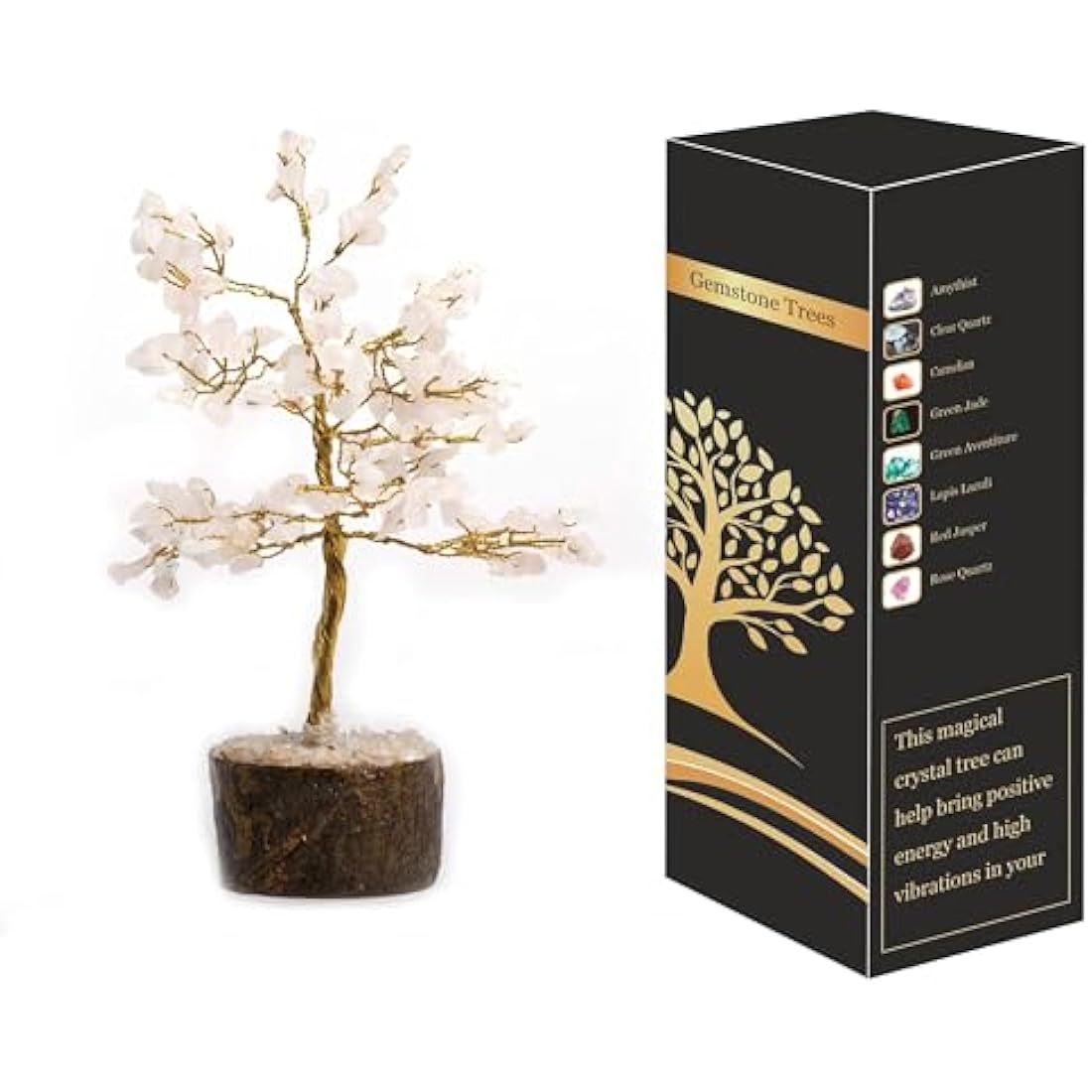 Wonder Care Rose Quartz Crystal Tree for Home Decorations Crystals and Healing Stones Witchy Room Crystal Decor Tree Crystal Gifts Gem Tree Christmas Tree Stands for Real Tree…