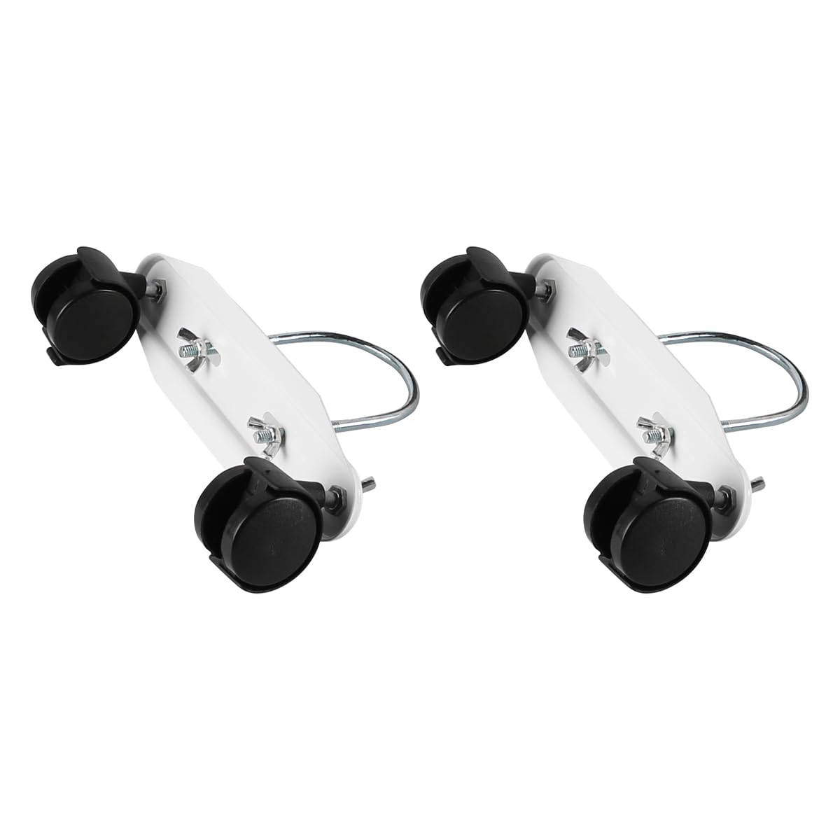 Laroal 2 Pcs Caster Wheel Mobile Pulley Brackets for Oil Filled Radiator 360° Swivel Caster Wheels Heavy Duty for Electric Heater U-shaped Hook