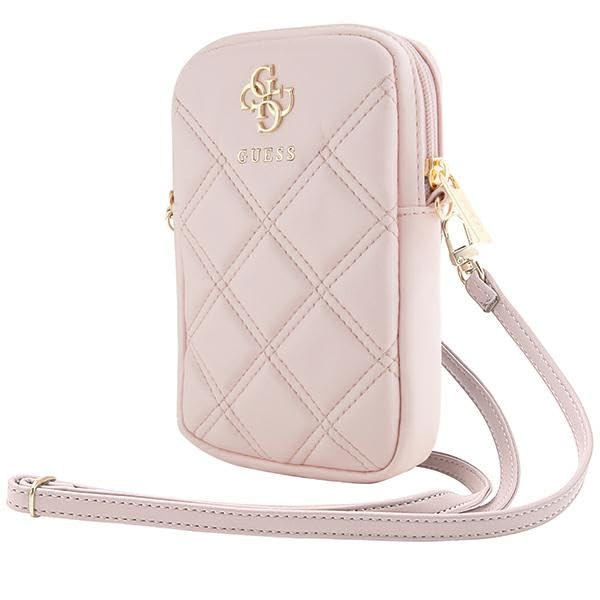 CG MOBILE Guess Mobile Phone Case GUWBZPSQSSGP Pink Zip Quilted 4G
