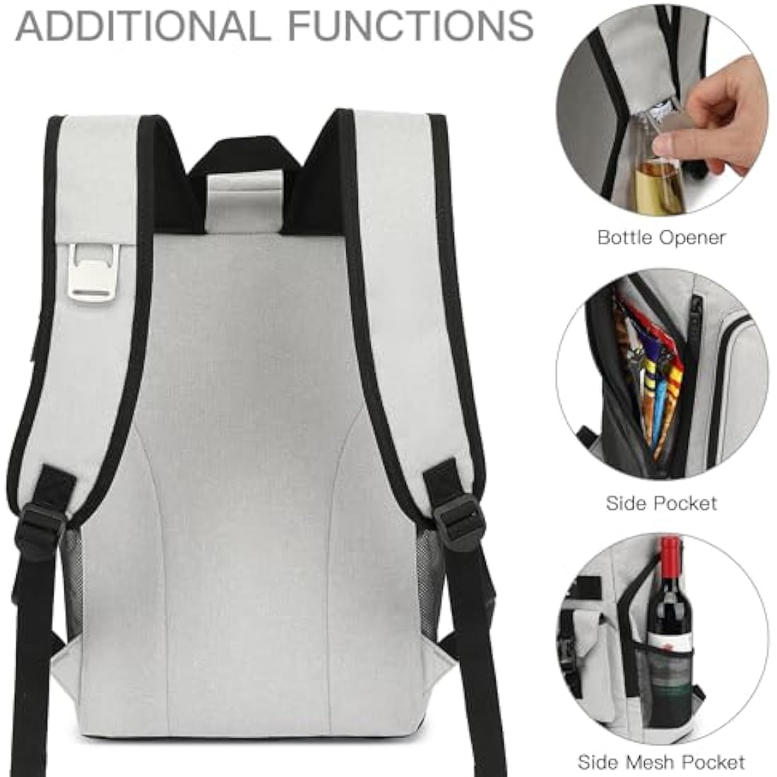 TUGUAN 30L Cooler Backpack 36 Cans Insulated Cool Bag Rucksack Leak Proof Picnic Backpack Men for Lunch Work Thermal Rucksack Women for Travel Camping Beach