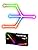 TOHETO RGB Wall Light, LED DIY Geometry Splicing Gaming Lights, Backlit Modular Wi-Fi Colour Changing Home Decor Lights Work with Alexa and Google Assistant for Game Room, Bedroom (6 Lines, White)