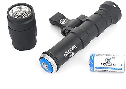 SBGJMY M640C Tactical Torch Flashlight 800 Lumen with Pressure Pad and Tail Button Switch Rotating Mount Torch for Mlok/Keymod and 20mm Picatinny Rail System (Black)