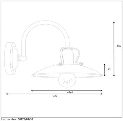 Lucide RÖMER - Wall Light - Ø 24 cm - E27 - Cream