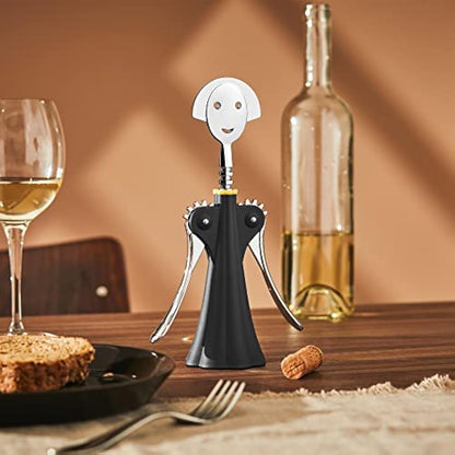Alessi A di Alessi | AAM01B Anna G. Design Corkscrew, Resin and Chrome Zamak, Black