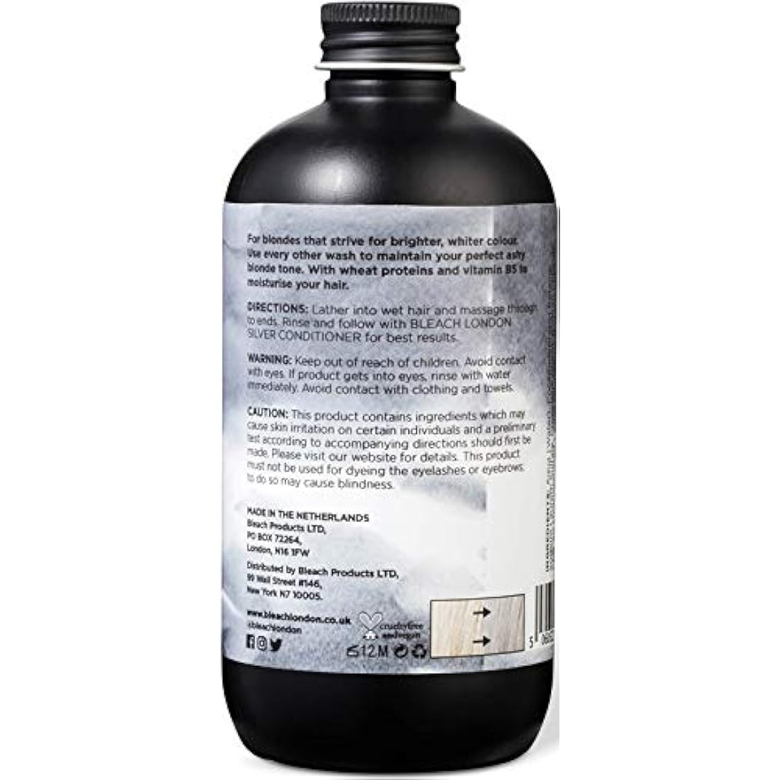 (Pack of 3) Bleach London Silver Shampoo x 250ml, White Toner Hair Kit & Silver Conditioner x 250ml